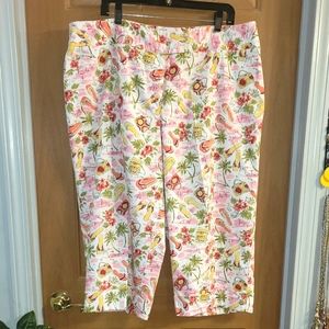 Gleen, Yellow, Pink, White Avenue Capris Pants